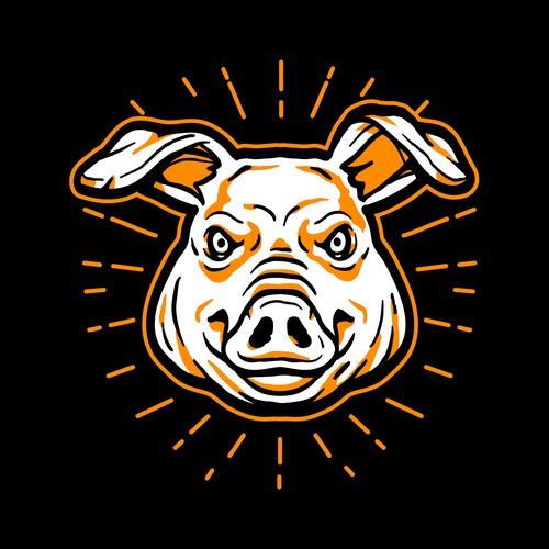 Design a gritty, valiant pig for our barbecue restaurant Design by swayzo