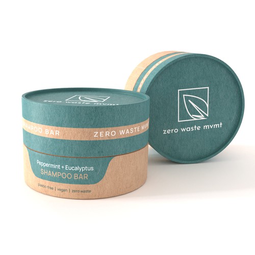 Packaging design for a zero waste shampoo bar! Design by DG[Graphix]