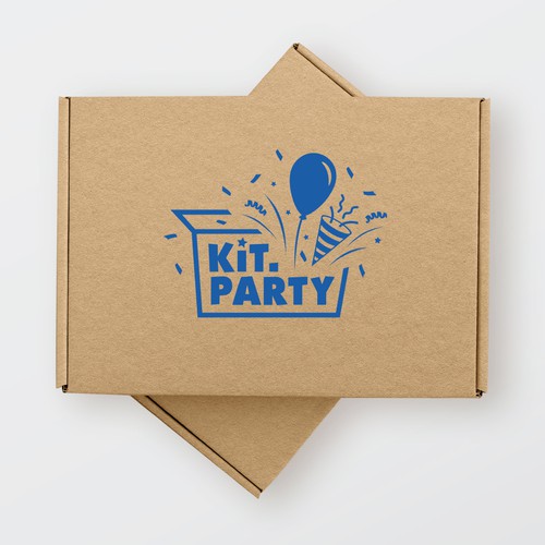 Design a fun logo for a businees offering a party in a box! Design by g24may