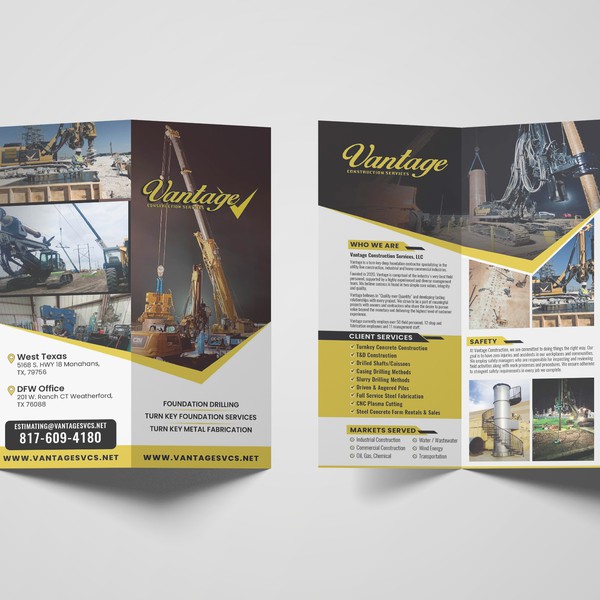  Construction Company Marketing Pamphlet
