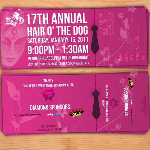 Black Tie Event Ticket Design Design by nextart