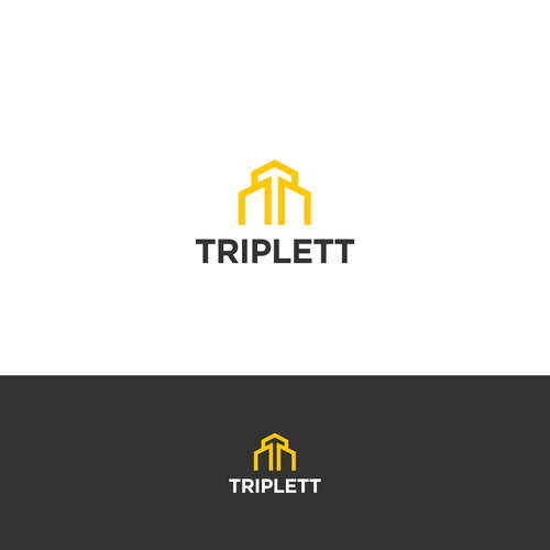 Triplett logo that is working it's way from the basement to the top floor suite! Design by ghe_12