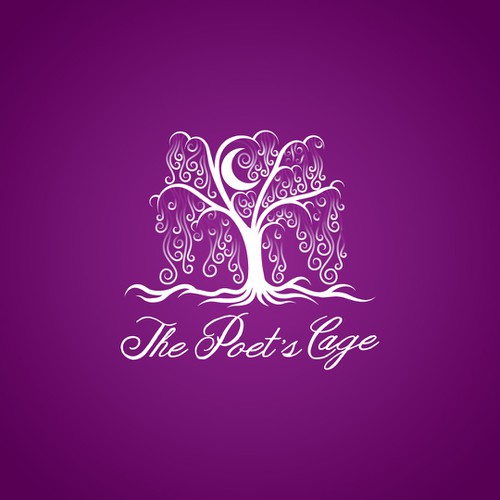 Create a stylized willow tree logo for our spiritual group. Design von AdieE