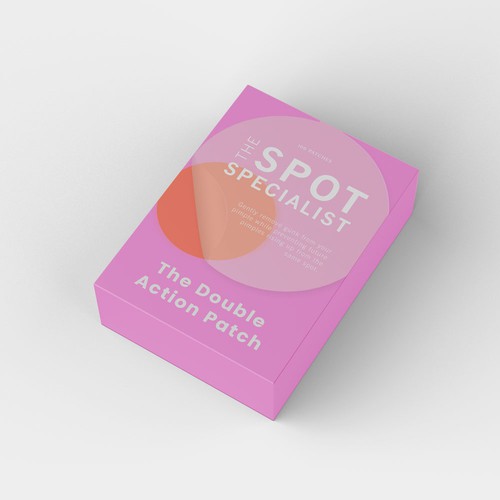 Pimple Patch PACKAGING to appeal to FEMALE BEAUTY user Design by AnaHola