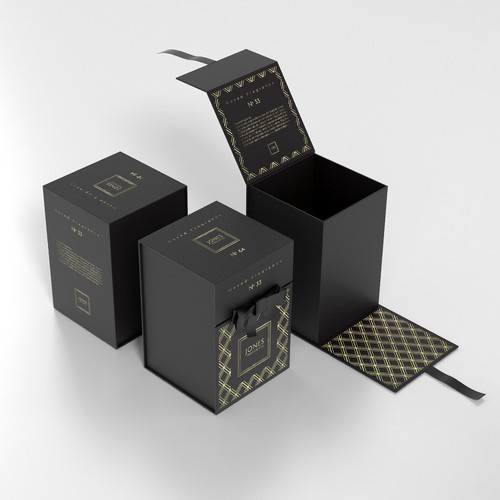 Luxurious, high-end soy candle packaging. simple, elegant ...