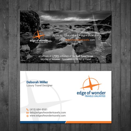 Create a card that exudes the awesomeness of luxury adventure travel Design by Tcmenk