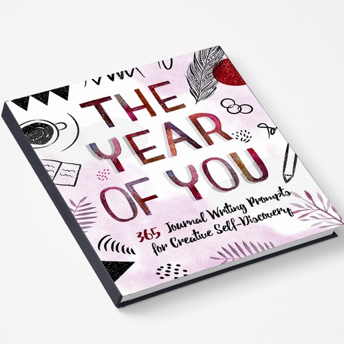 Design a book cover for a book of 365 journaling prompts Réalisé par Grace Andersson