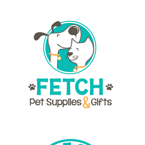 dog shopping with your logo