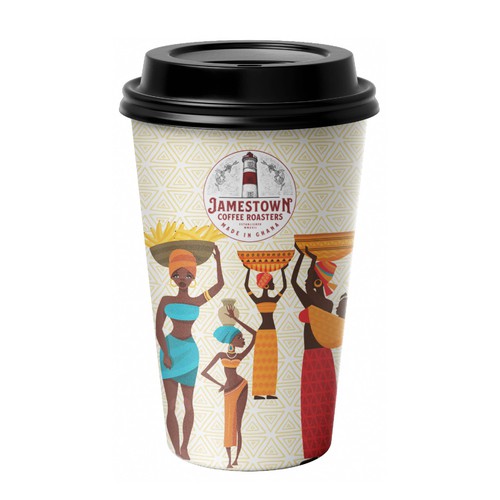 Coffee To-Go Cup Design for Cafe in Ghana Design réalisé par Thilini_Apsara