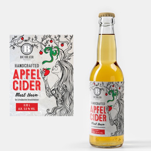 Bee ManさんのCreate a Fun Label for Apple Cider Bottlesデザイン