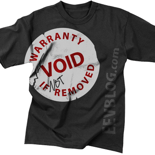Warranty VOID if NOT removed T-Shirt Design by chinglish