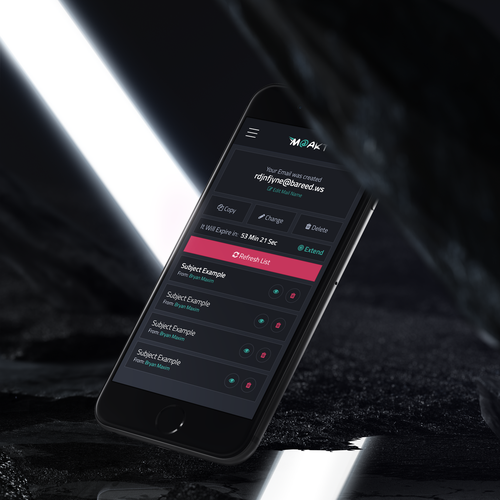 Diseño de Design a mobile app for a temporary email service de BryanMaxim