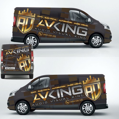 Audio visual / Electrical company - Van needs some COLOUR! Design by EvoDesign