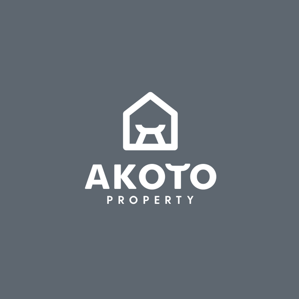Logo, brand guide and brand identity for Akoto Property