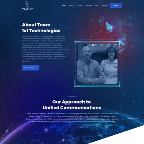 Technology Solutions Provider Website Design Framework Design by AKDCreative