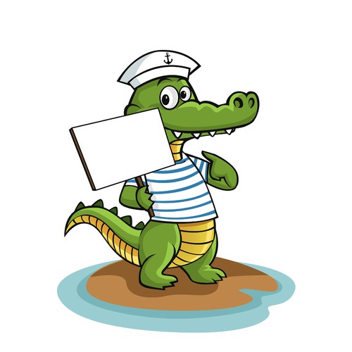 Design a friendly alligator cartoon | Character or mascot contest