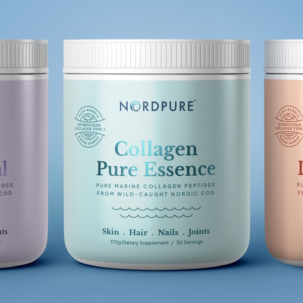 Design by AndreaART titled "Nordpure Collagen Label design"