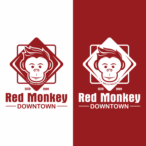 new monkey logo Design by d'jront