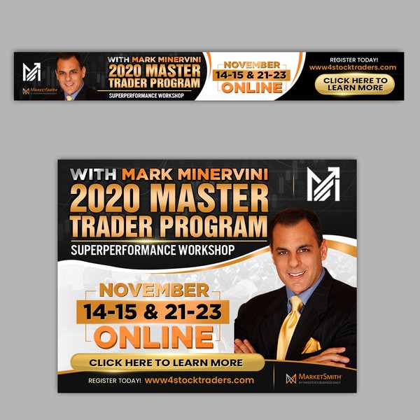 Design von Diana Amos mit dem Titel „Master Trader Program Superperformance workshop ONLINE with Mark Minervini“