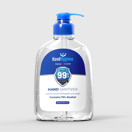 Hand Sanitizer Product Label / Logo Design Design by WeCreative™