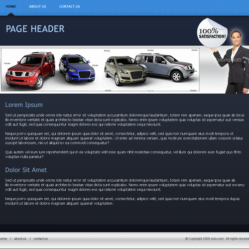 One page Website Templates Design von Daniel-designs