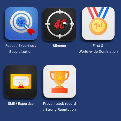 Design 10-13 icons to represent the TOP reasons to trust DR. FREEZE Design von Zennn