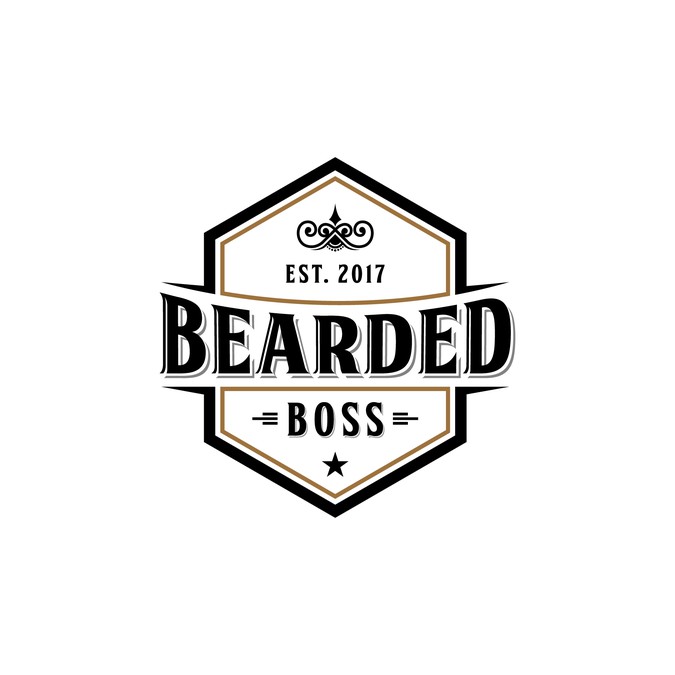 Vintage Luxurious Eye Catching logo  for BeardedBoss Logo  