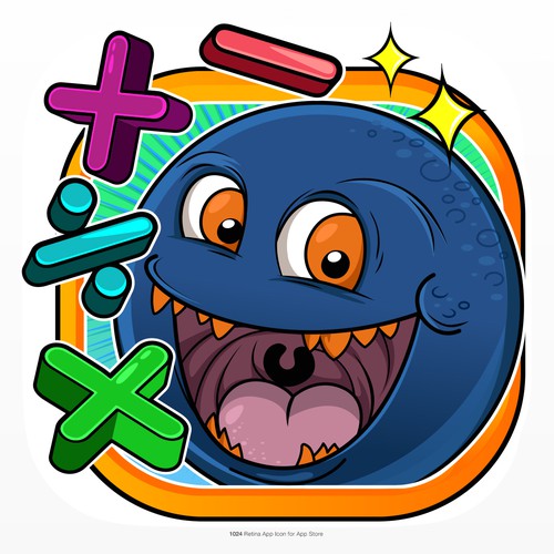 Create a beautiful app icon for a Kids' math game Ontwerp door artzsone