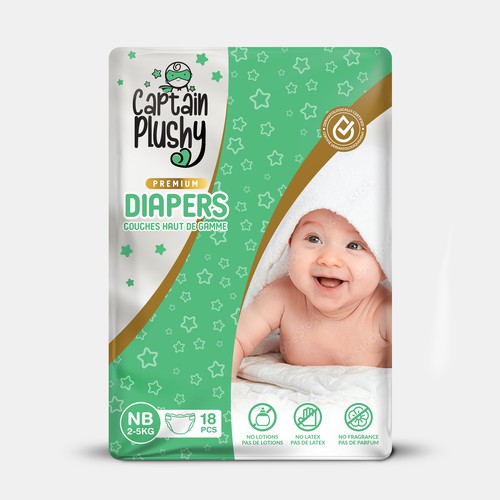 Packaging for playful baby diapers brand Design by Rajith Shantha