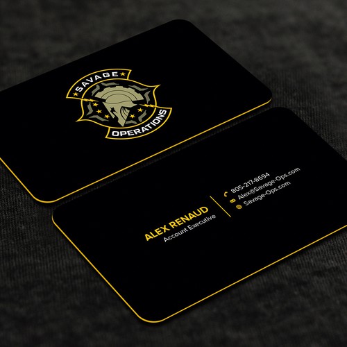 Business Card & Letterhead for Armed Security Agency Design by CurveSky™ ☑️