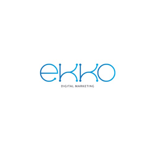 SIMPLE LOGO - ekko Letters then dm after Design by Austin Studios