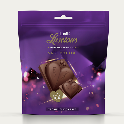 Design a standout label for a Premium Chocolate Homepack Réalisé par Zaineasca