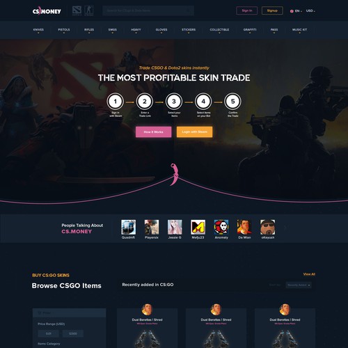 Proposition sur un concours de Design de page web, réalisée par Design Monsters