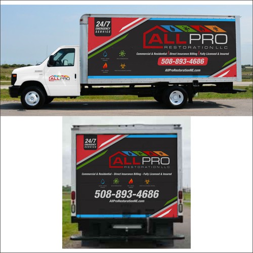 Design New vehicle Wrap for a Restoration truck di dnite