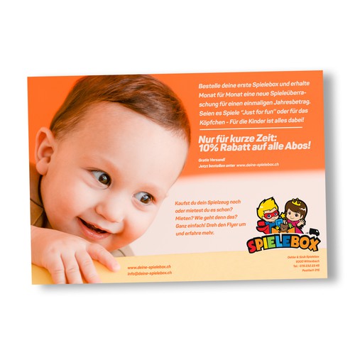 Design di Kreativer Flyer für Kinder und Eltern -> Spieleabo di TommyTom