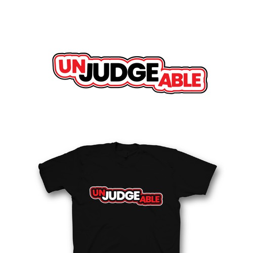 Simple t shirt design for media/ marketing for brand “Unjudgeable” Design by saka.aleksandar