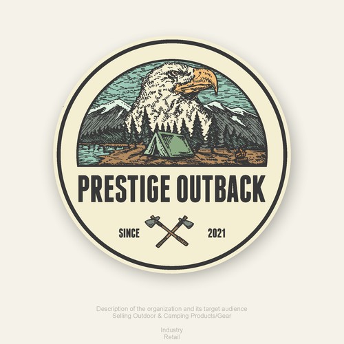 Powerful Logo for Outdoor/Camping Gear Company in the USA Design by VolimDizajn