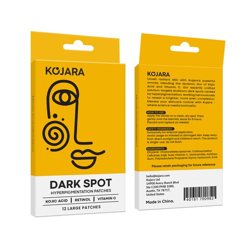DARK SPOT PATCH PACKAGING Design by Rajith Shantha