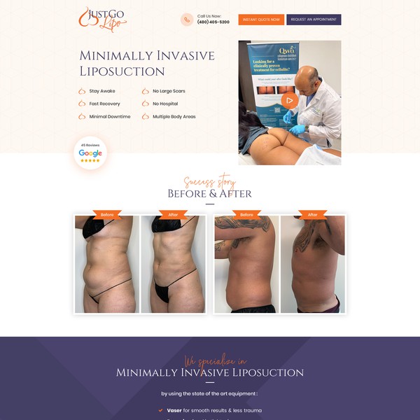 Design by Greentec ✿ titled "landing page design"