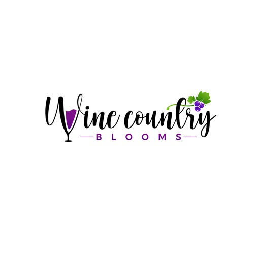 Create a design combining wine and flowers for wine country blooms Design by Tanny Dew ❤︎