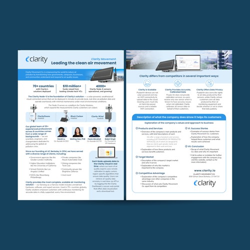 Design one-pager company overview Design by Mika90