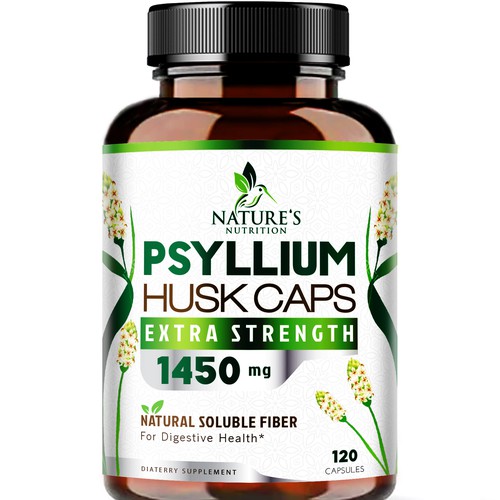 Natural Psyllium Husk Capsules Design needed for Nature's Nutrition Design by agooshe