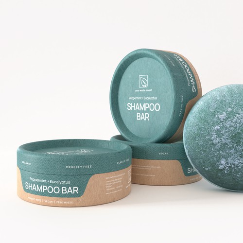 Packaging design for a zero waste shampoo bar! Design by DG[Graphix]