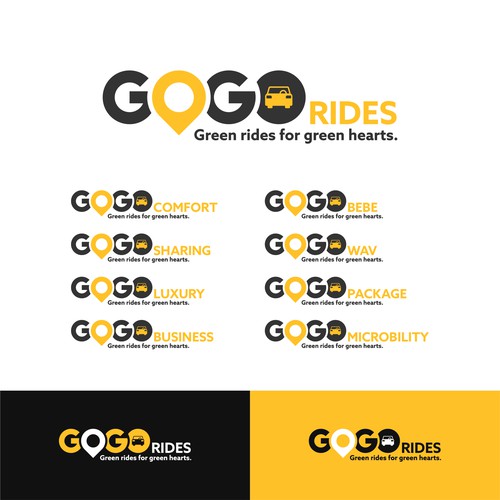 Go Go Rides Logo(s) Design réalisé par RaccoonDesigns®