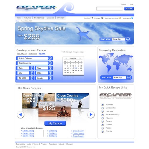 Design di ESCAPEER.COM <--  ;)  --> {a FaceySpacey Web 2.0 Design Contest} di SFW