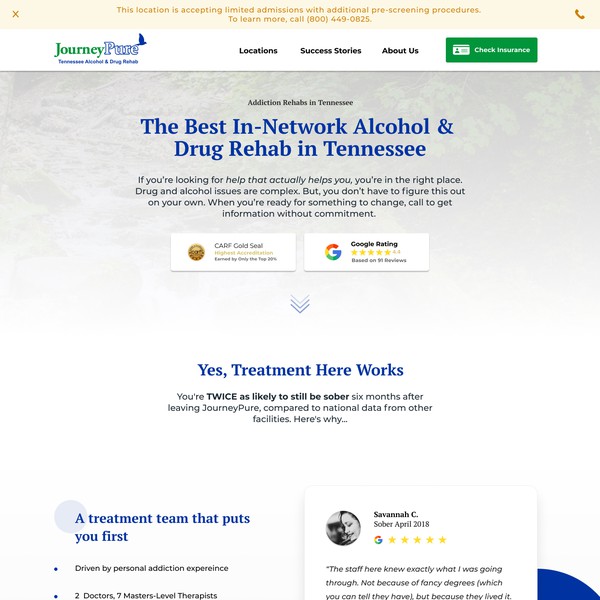 Alcohol & Drug Rehab Website redesign