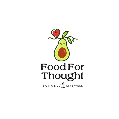 Fresh, Playful Island-Inspired Logo for Food For Thought – Organic Café & Market in the Florida Keys Design by nindadian