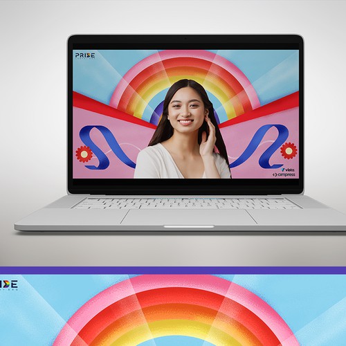 Virtual backgrounds for PRIDE month (multiple winners) Design by Surabhi Pitti