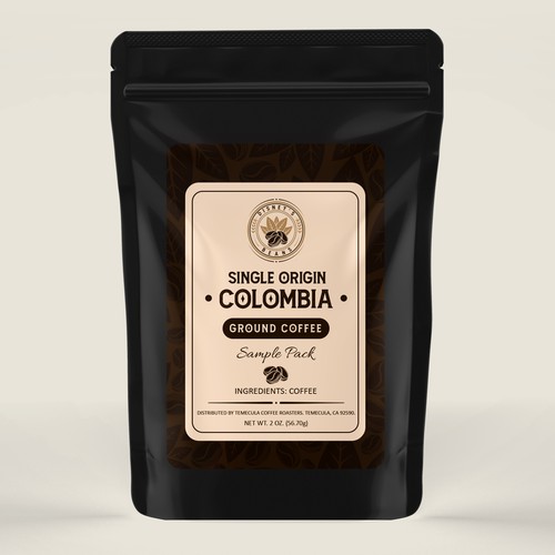 Diseño de Disney's Beans First custom ground coffee product label de Radmilica