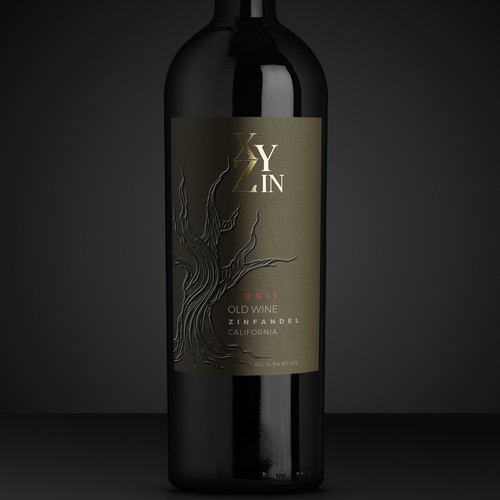 Shark1@さんのGothic Old Vine Zinfandel Wine Labelデザイン